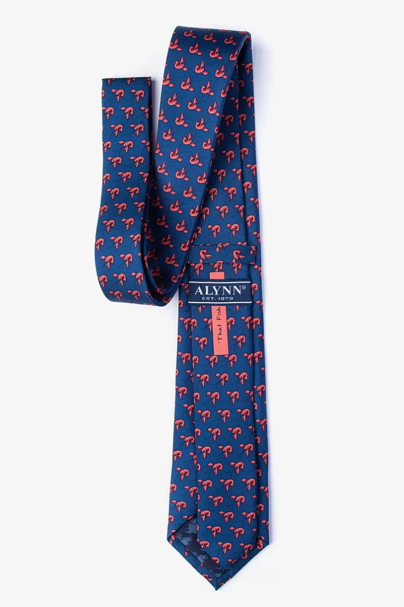 Ties That Fish Cray Navy Blue Extra Long Tie NavyBlue Clearance