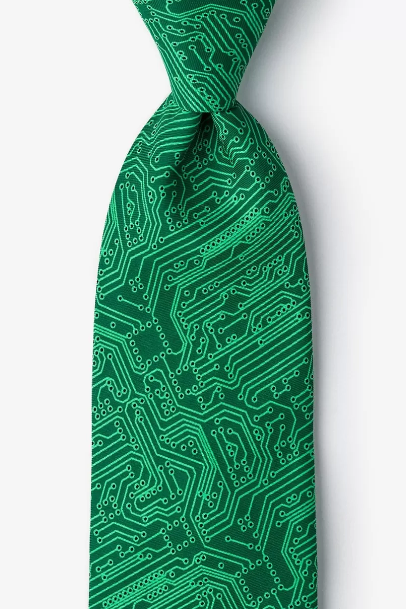 Ties The Circuit Board Green Tie Sale