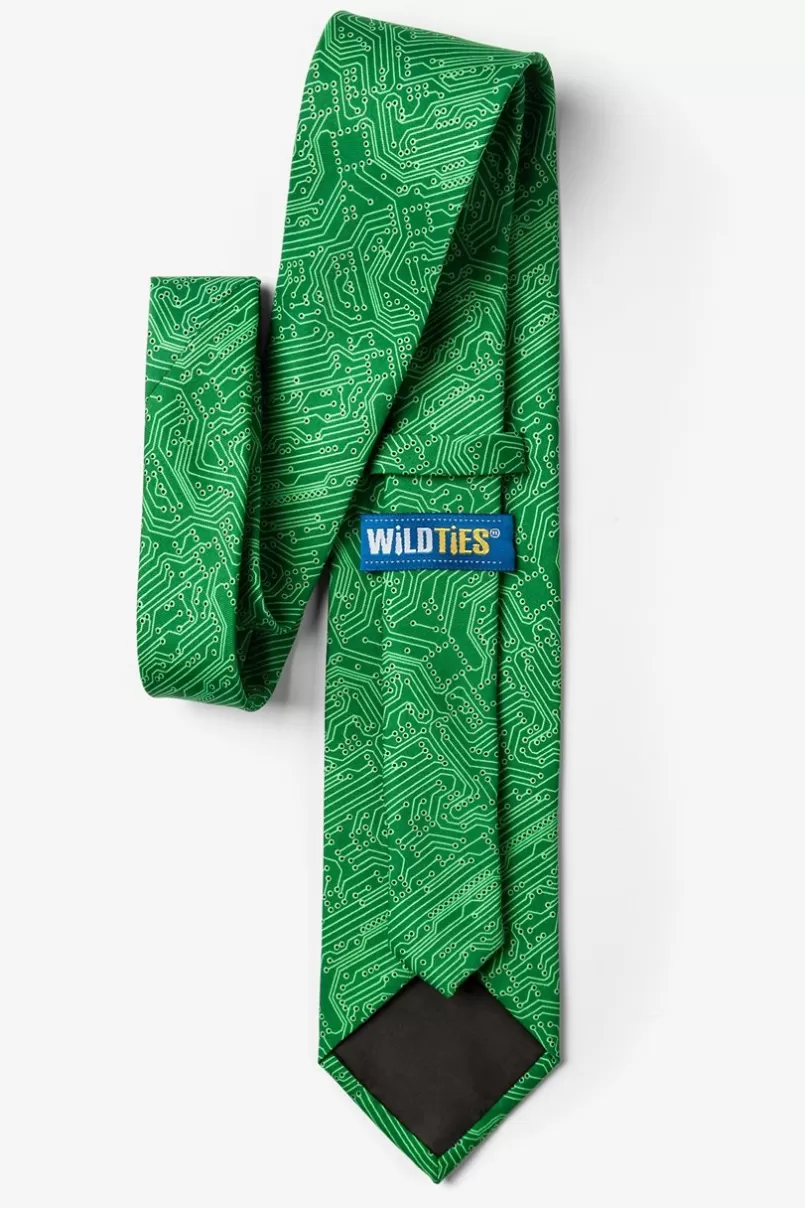 Ties The Circuit Board Green Tie Sale