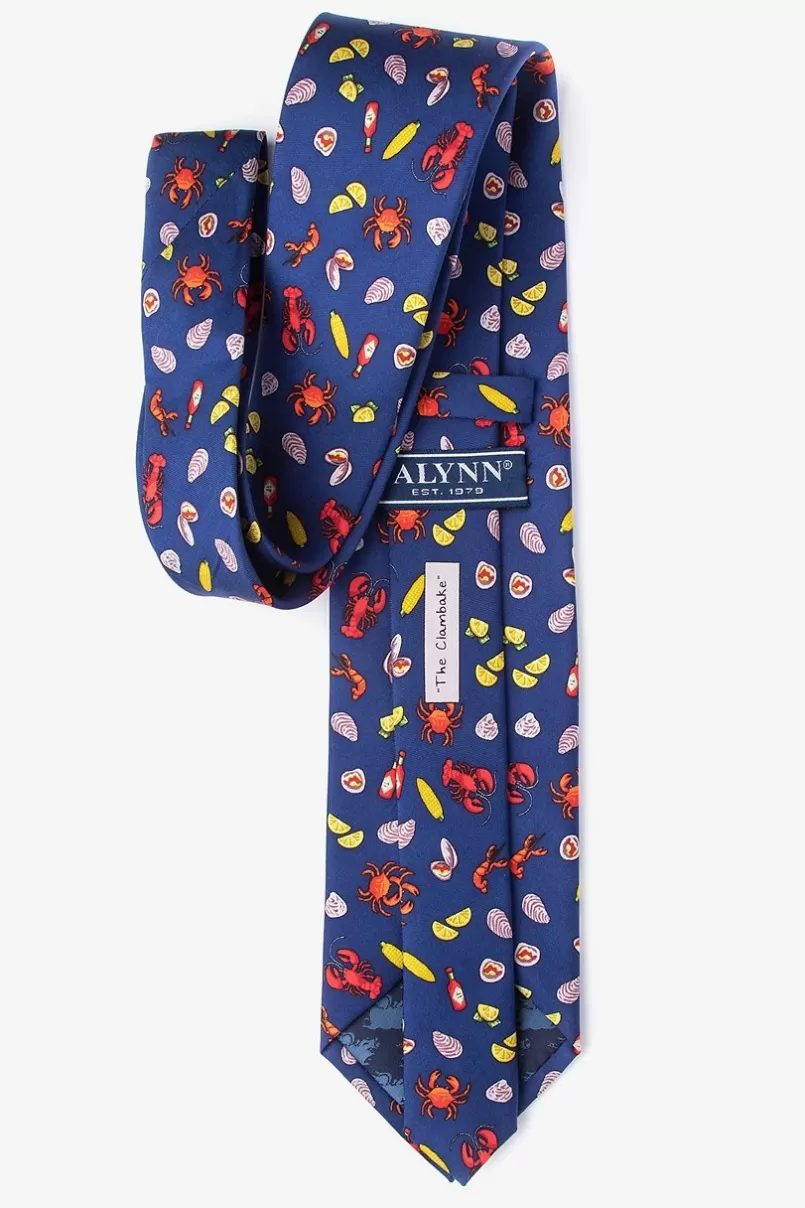 Ties The Clambake Navy Blue Tie New