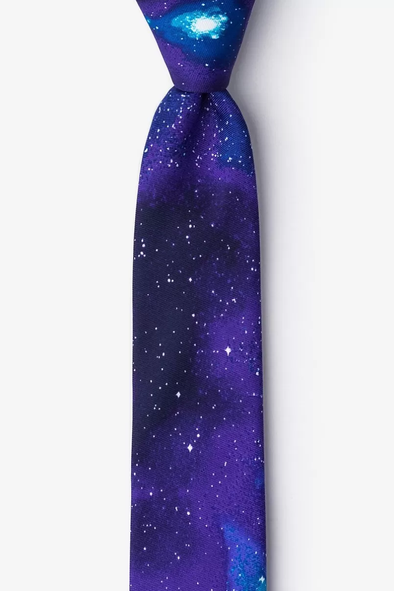 Ties The Cosmos Purple Skinny Tie Shop