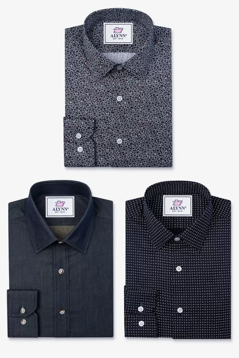 Ties The Darkside Untuckables Black Shirt Pack Clearance