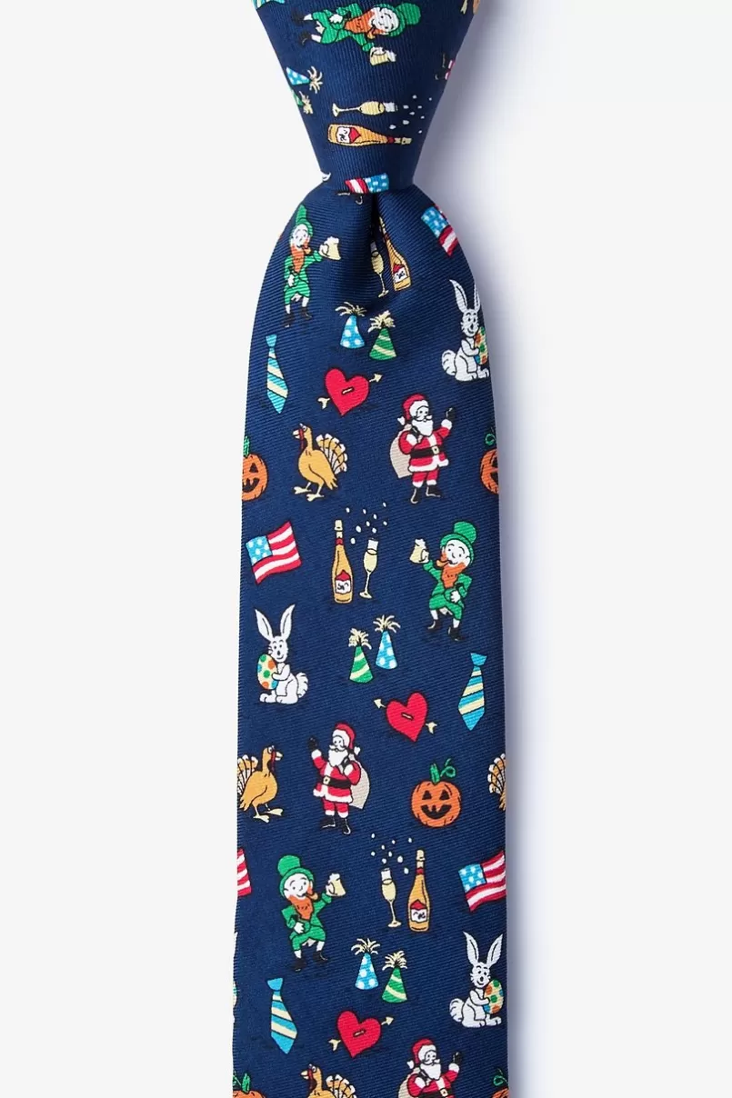 Ties The Every Occasion Navy Blue Skinny Tie Flash Sale