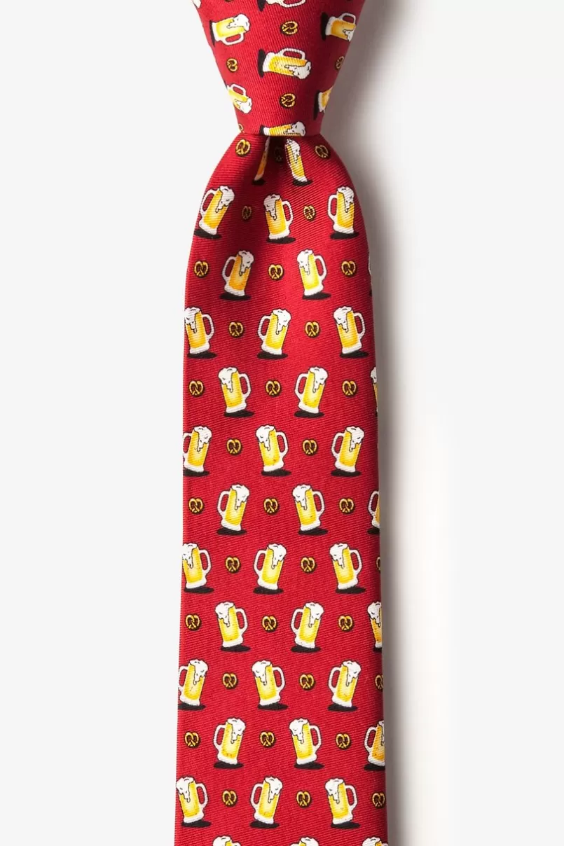 Ties These Pretzels Are Making Me Thirsty Red Skinny Tie Shop