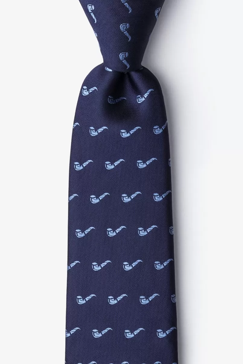 Ties Tobacco Pipes Navy Blue Tie NavyBlue Outlet