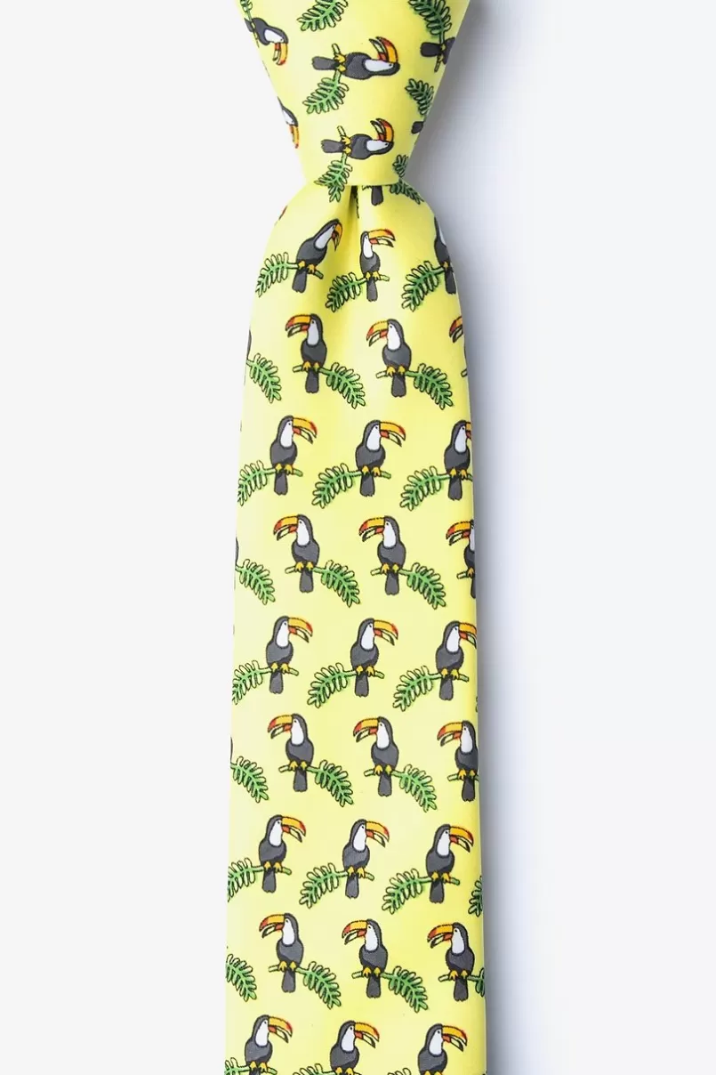 Ties Toucans Skinny Tie Yellow Outlet