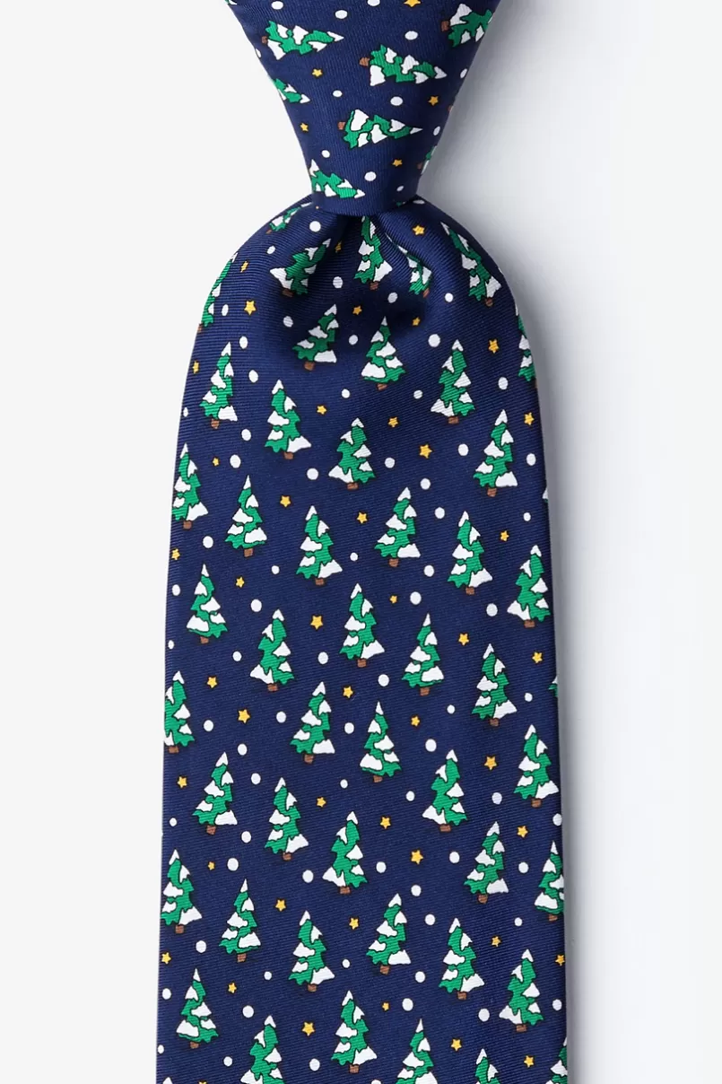 Ties Tree-mendous Navy Blue Extra Long Tie NavyBlue Flash Sale