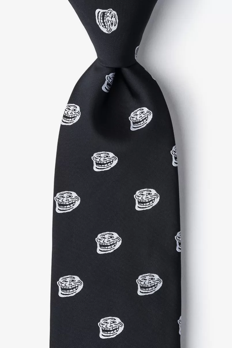 Ties Trollface Black Tie Hot