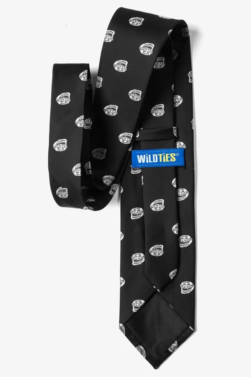 Ties Trollface Black Tie Hot