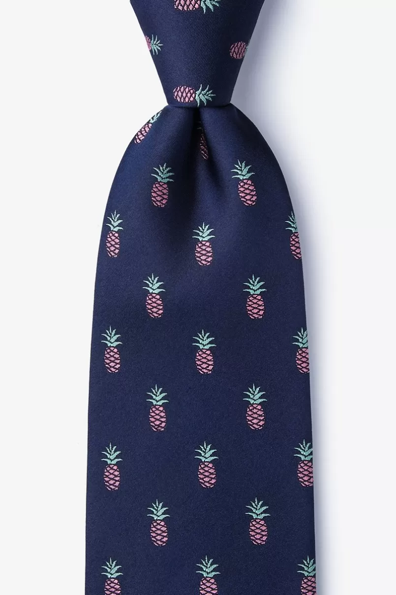 Ties Tropic Like its Hot Navy Blue Tie Clearance