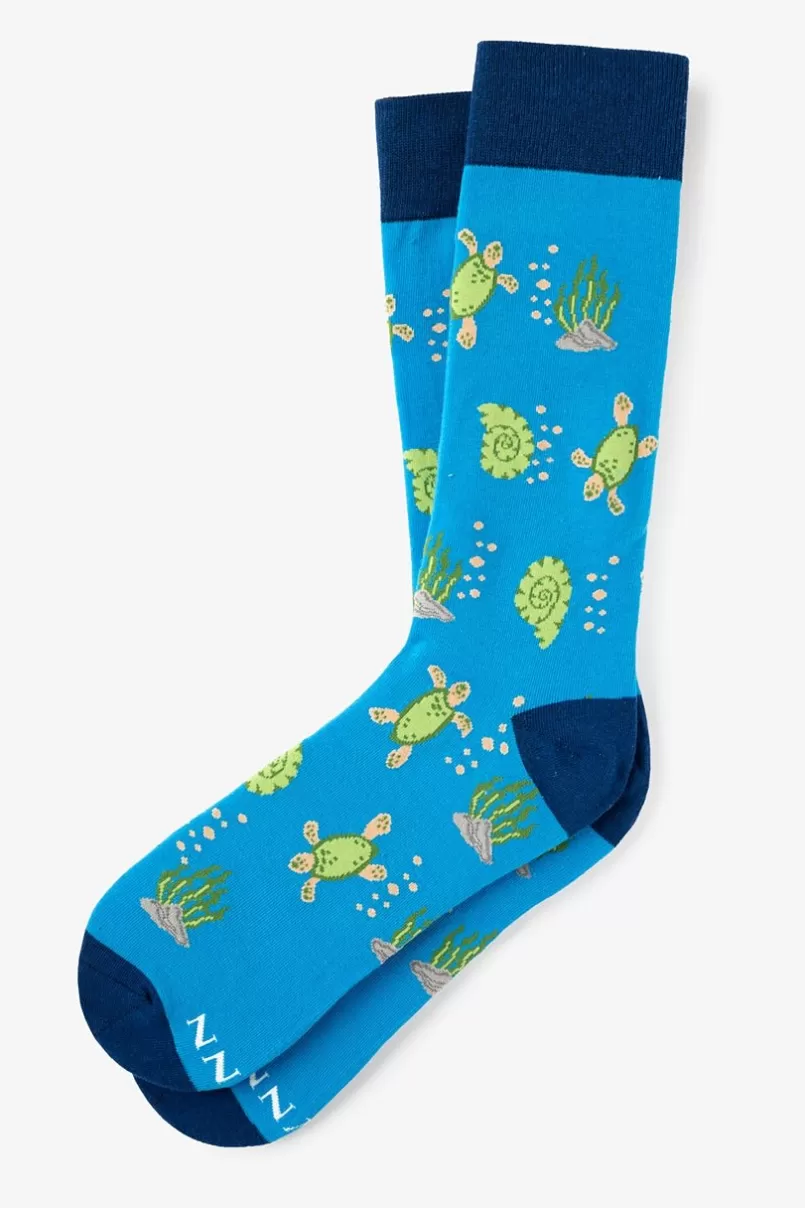Ties Turtally Awesome Blue Sock Cheap
