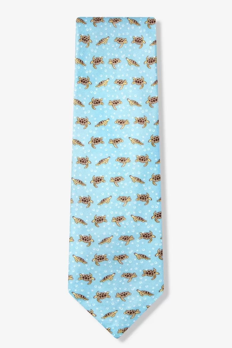 Ties Turtles & Bubbles Turquoise Tie Store