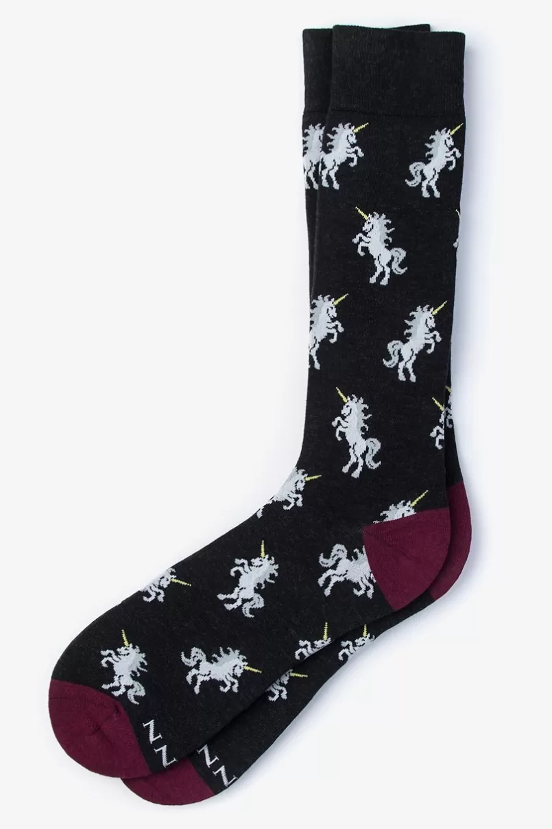 Ties Unicorn Black Sock Best