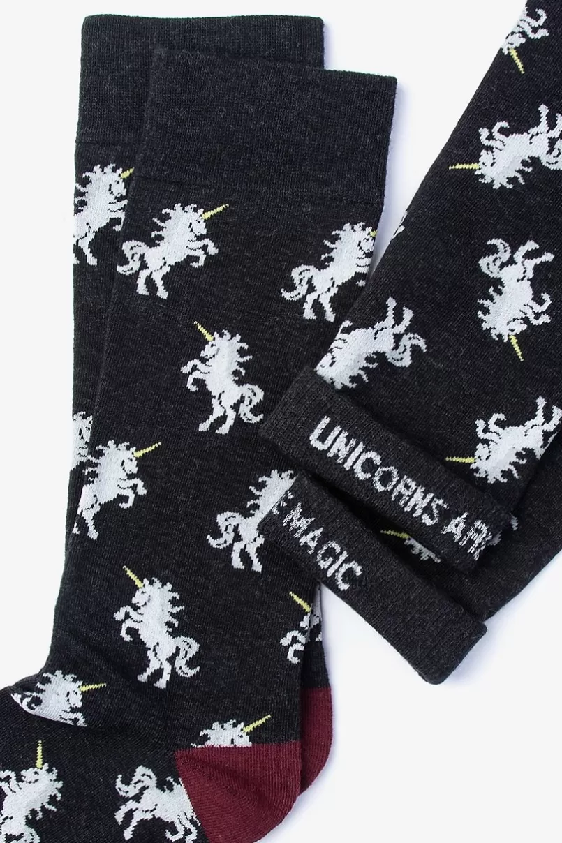 Ties Unicorn Black Sock Best