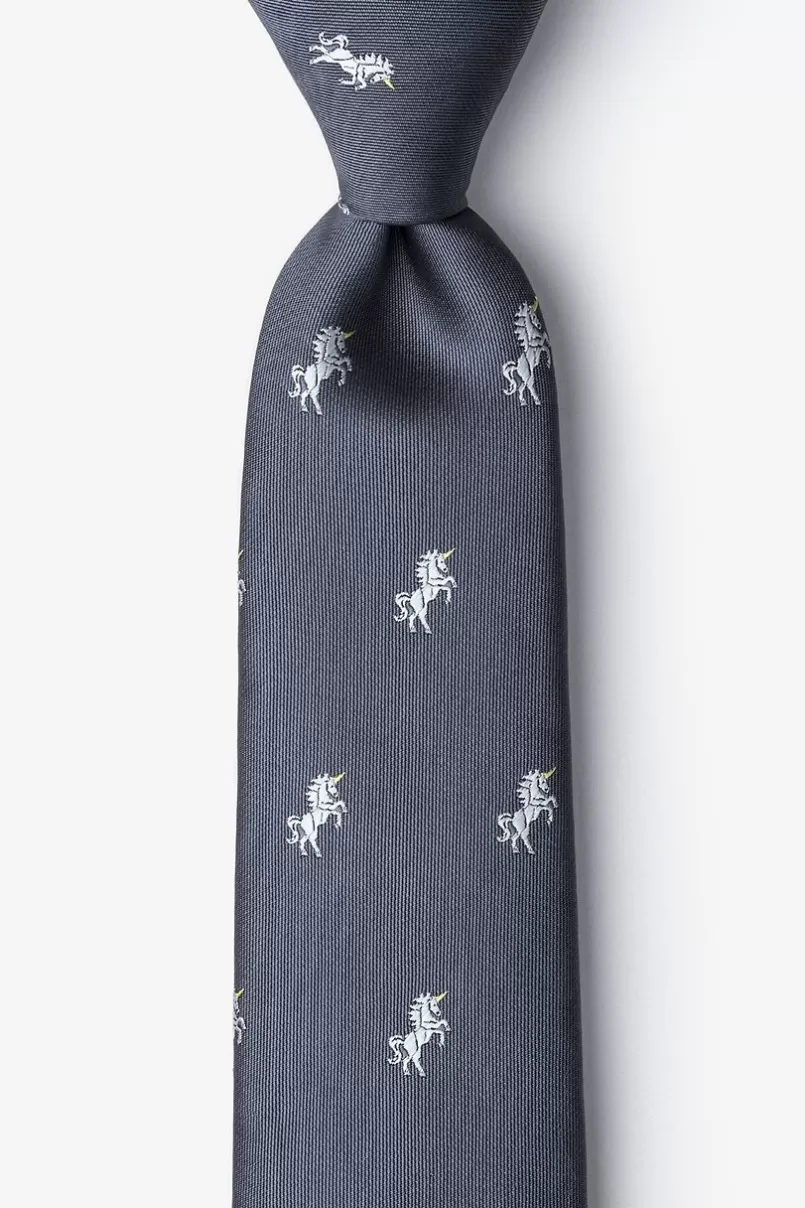 Ties Unicorns Extra Long Tie Gray Discount