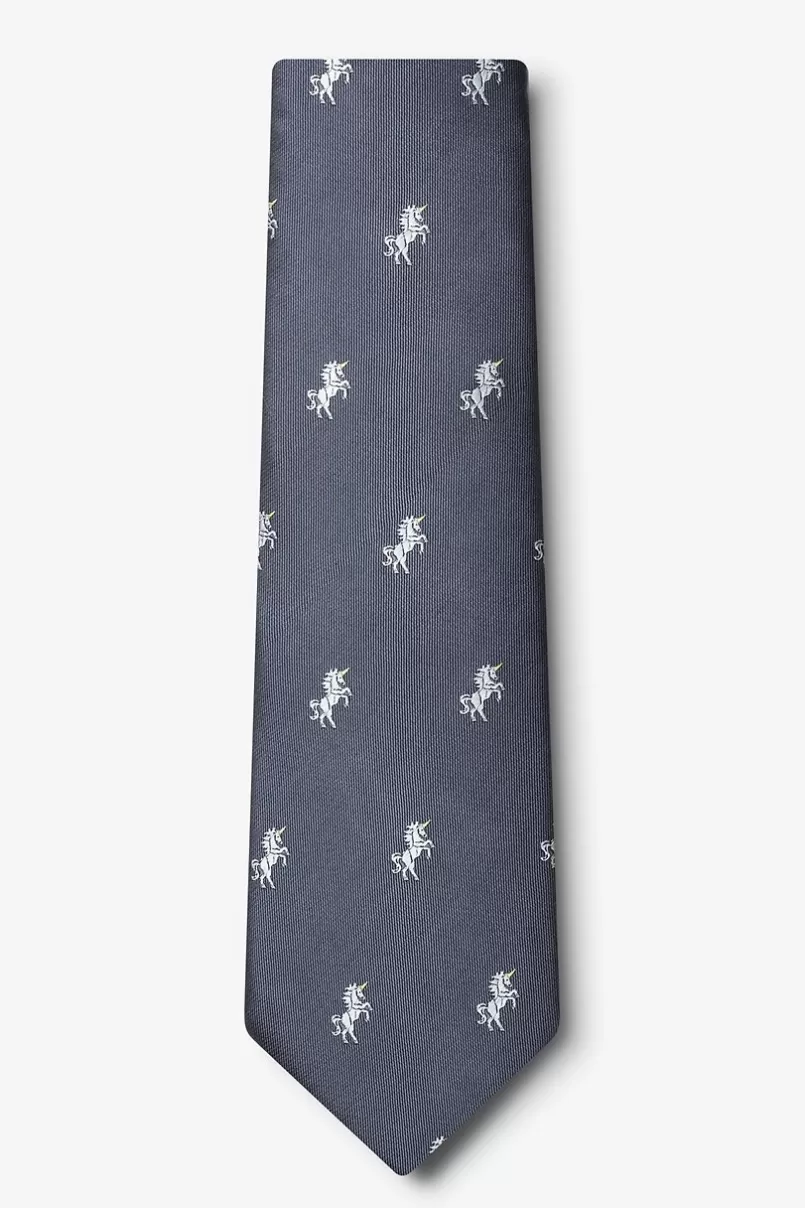 Ties Unicorns Extra Long Tie Gray Discount