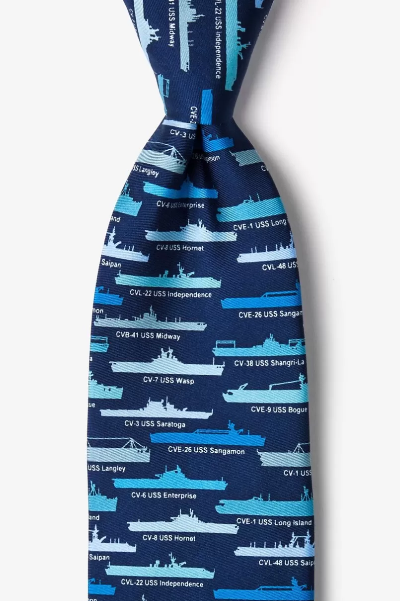 Ties U.S. Aircraft Carriers Tie Blue Clearance