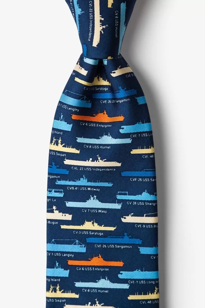 Ties U.S. Aircraft Carriers Navy Blue Tie NavyBlue Best