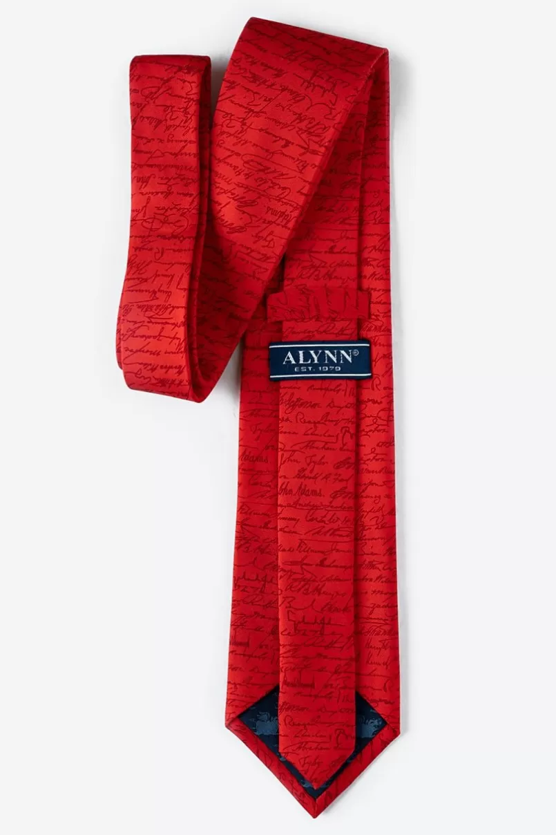 Ties U.S. Presidential Signatures Tie Red Outlet