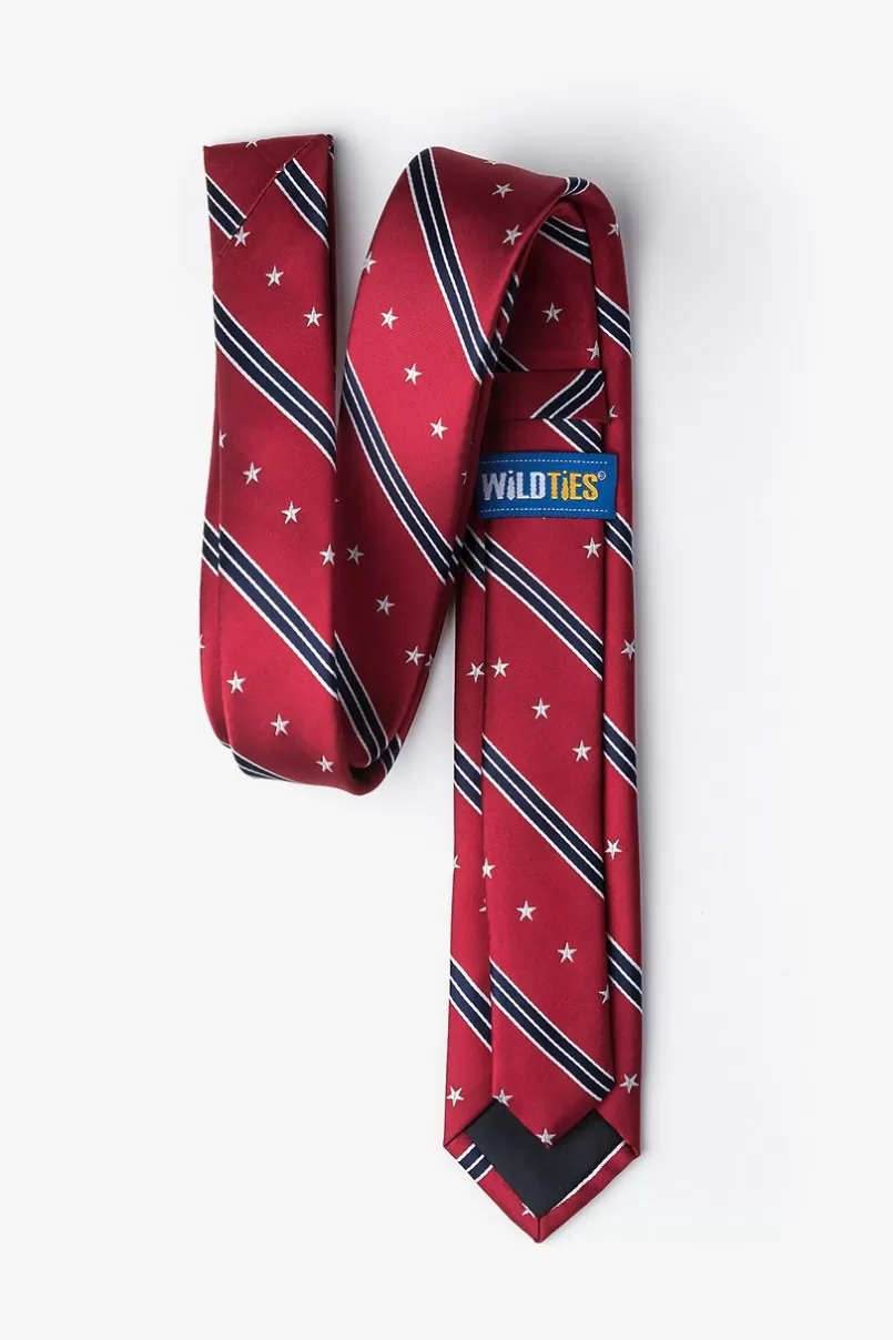 Ties USA Stripe Skinny Tie Red Hot