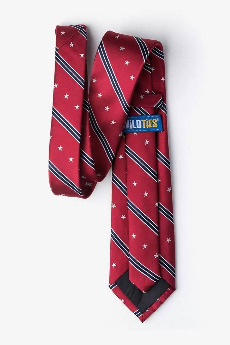 Ties USA Stripe Tie Red Discount