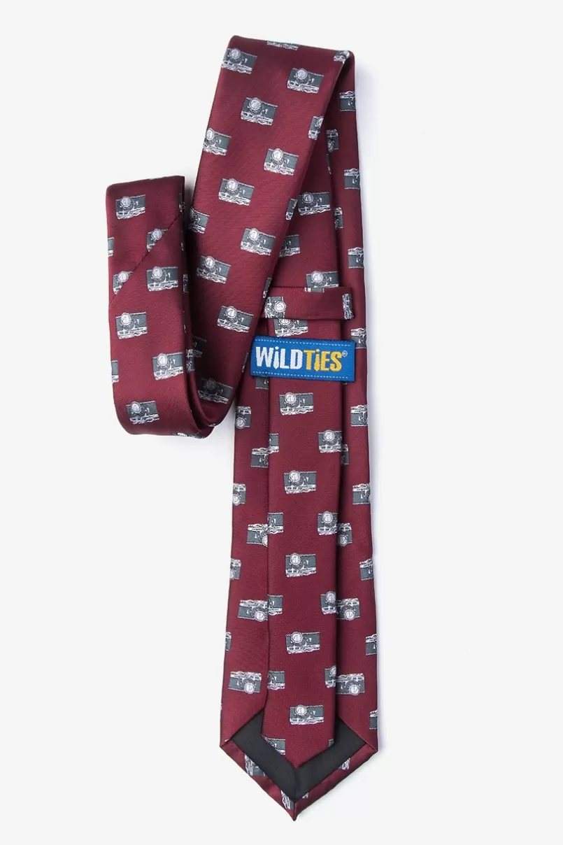 Ties Vintage Cameras Tie Burgundy Shop