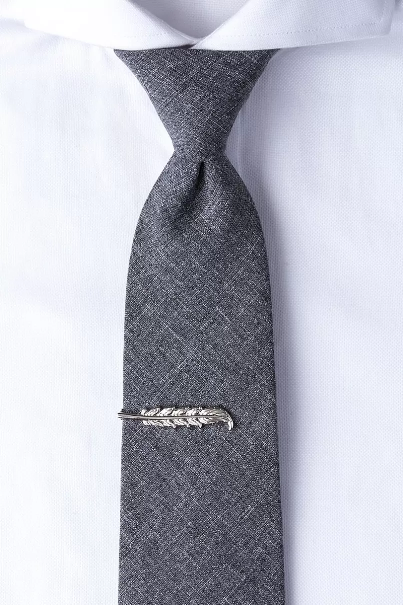 Ties Vintage Feather Silver Tie Bar Shop