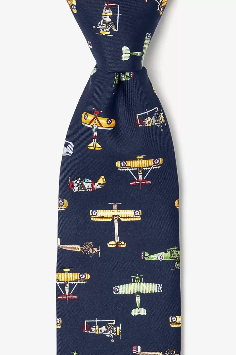 Ties Vintage U.S. Warplanes Navy Blue Tie NavyBlue Cheap