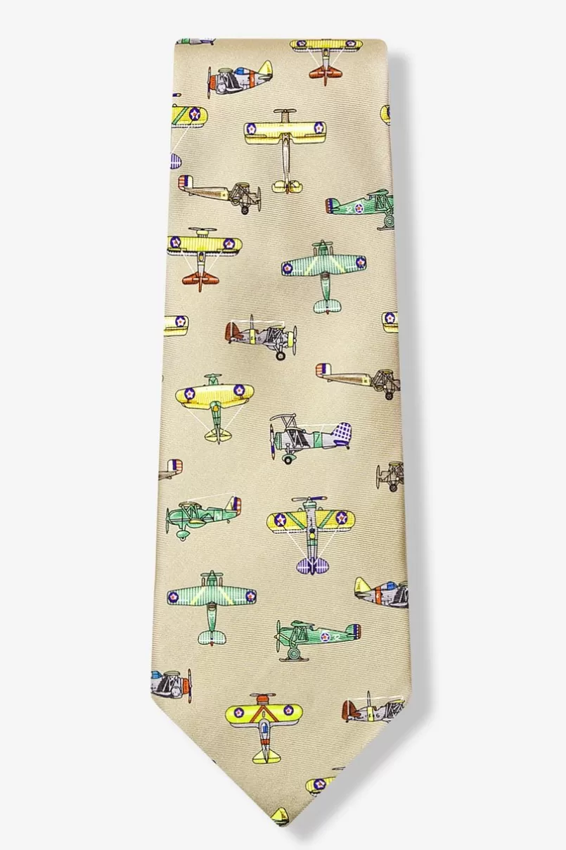 Ties Vintage US Warplanes Tie Tan/taupe Best