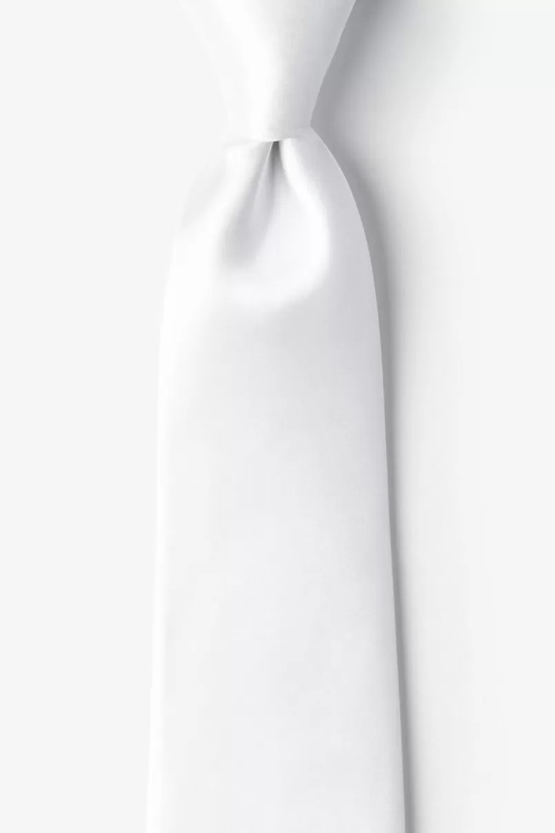 Ties Wedding Day White Extra Long Tie WeddingDayWhite Fashion