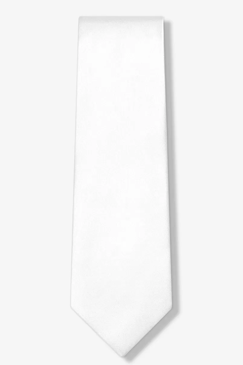 Ties Wedding Day White Extra Long Tie WeddingDayWhite Fashion