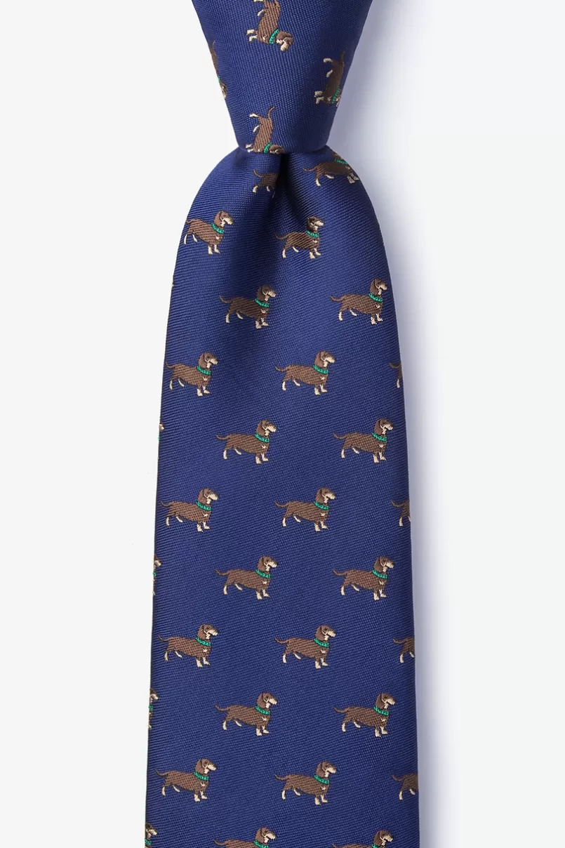 Ties Weiner Dogs Navy Blue Extra Long Tie NavyBlue Outlet