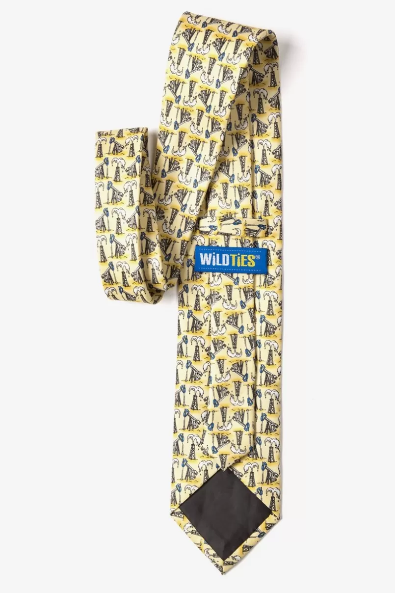 Ties Well Oiled Yellow Tie Cheap