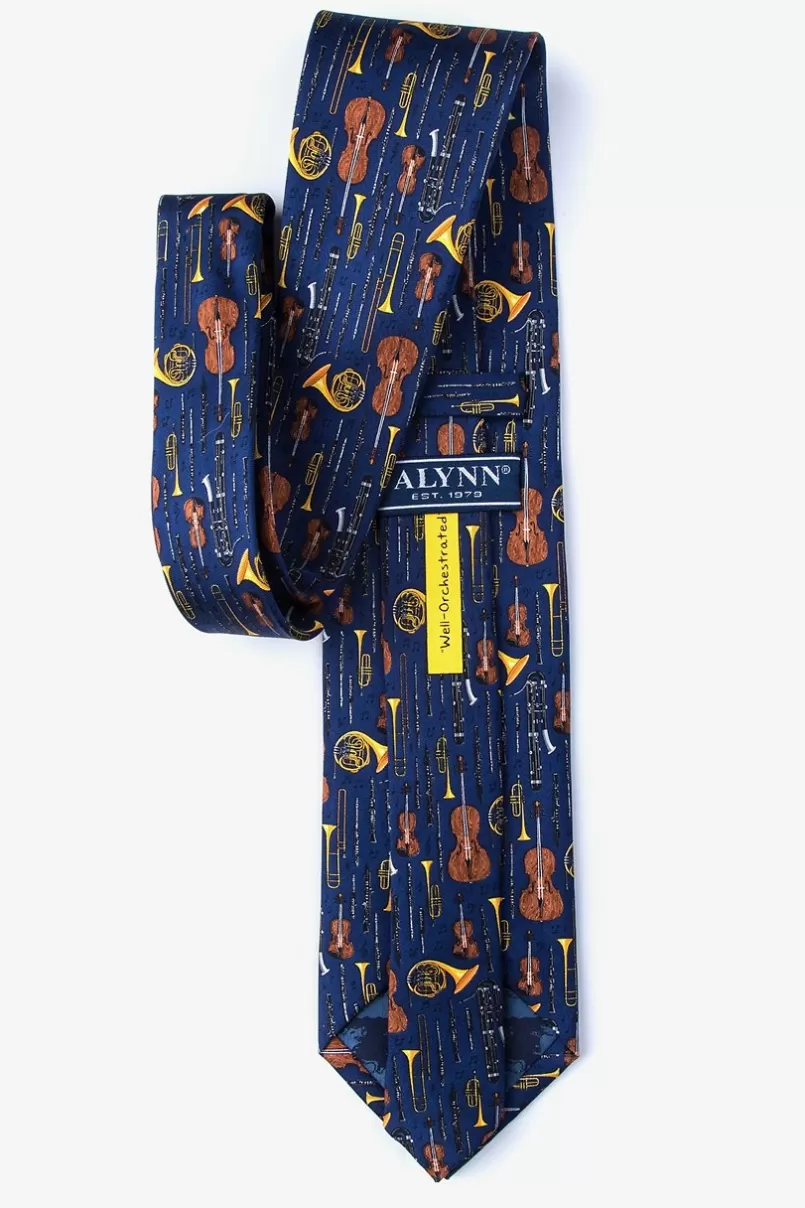 Ties Well Orchestrated Navy Blue Tie Hot