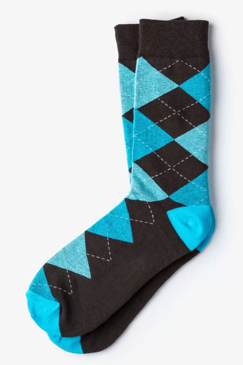 Ties Westminster Argyle Sock Blue Clearance