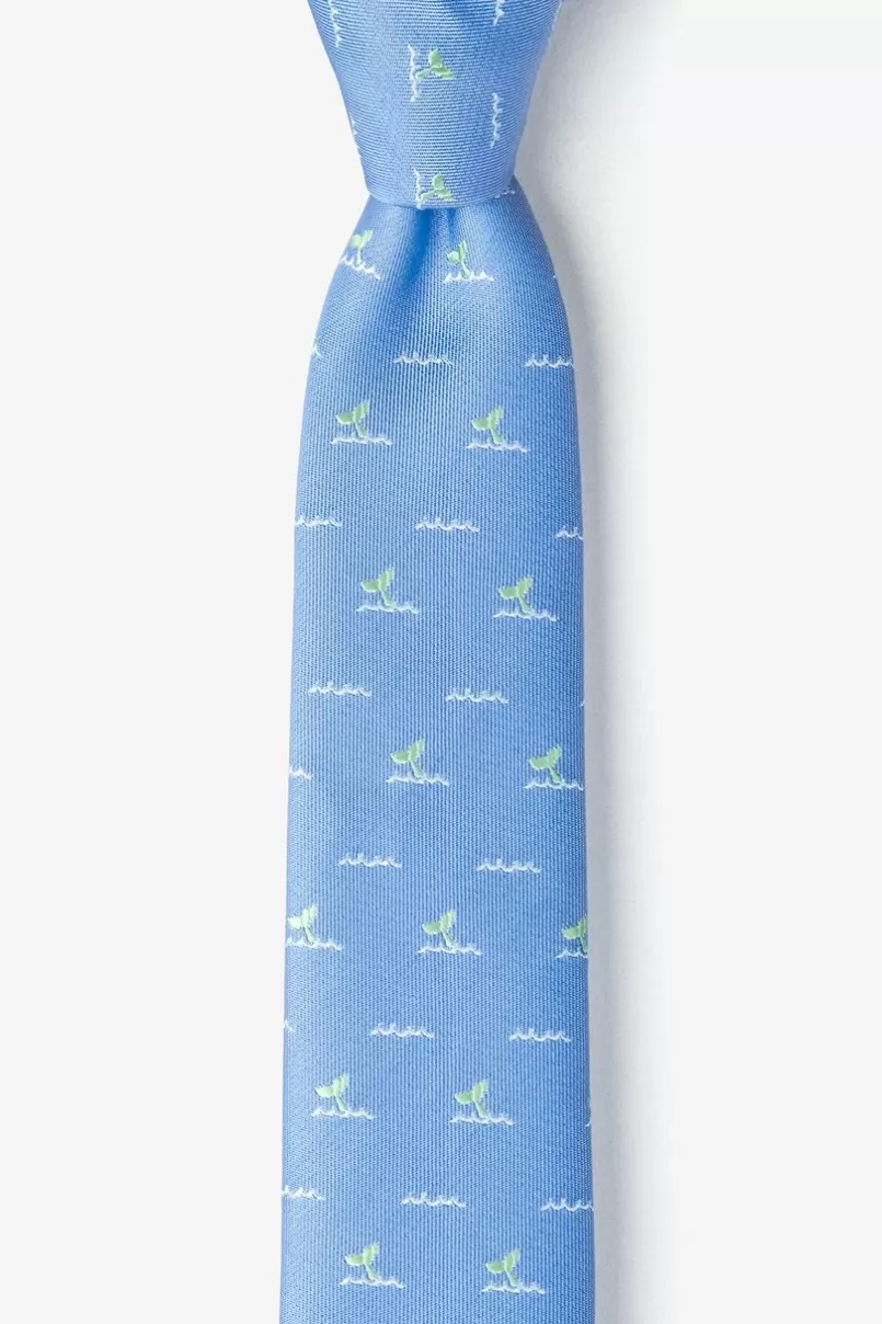 Ties Whale Tails Skinny Tie Blue Cheap