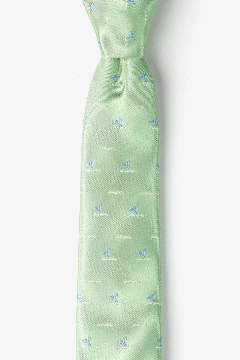 Ties Whale Tails Skinny Tie Green Shop
