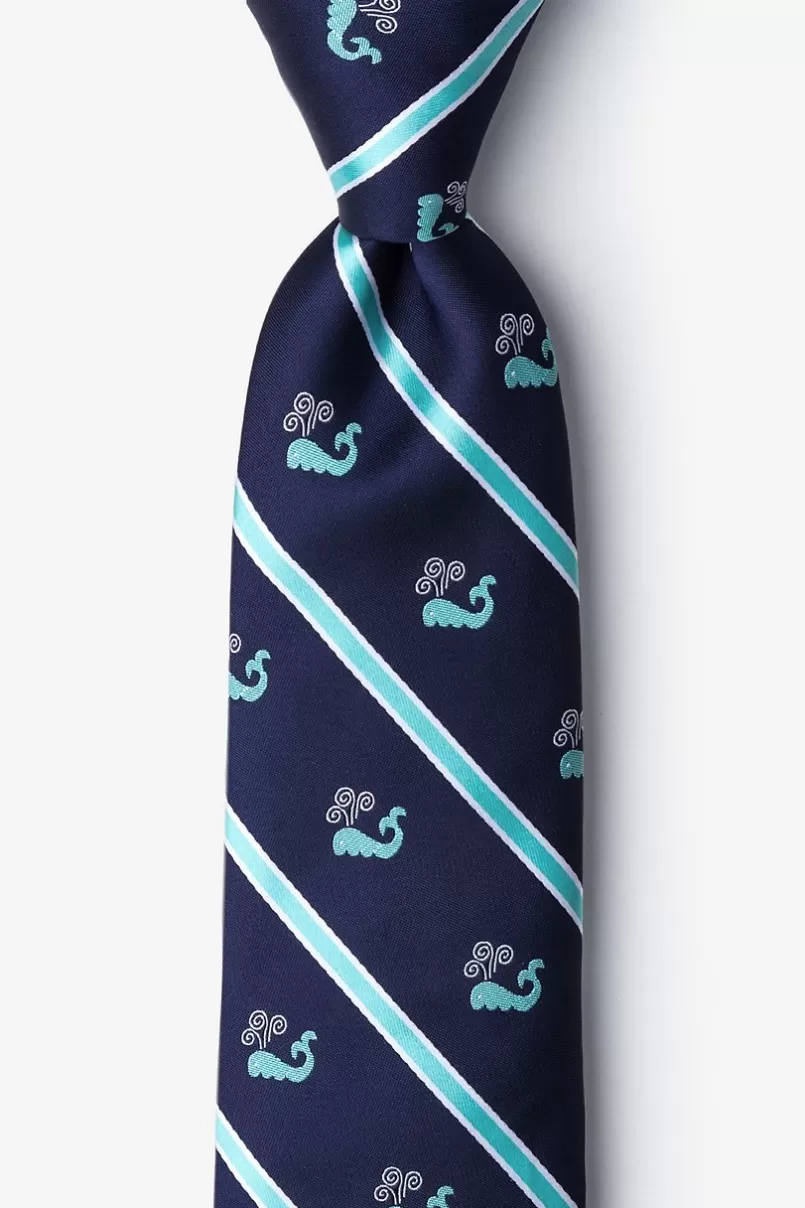 Ties Whales Aqua Extra Long Tie Best Sale