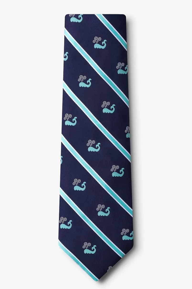Ties Whales Aqua Extra Long Tie Best Sale