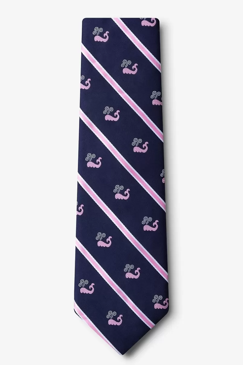 Ties Whales Navy Blue Tie Cheap