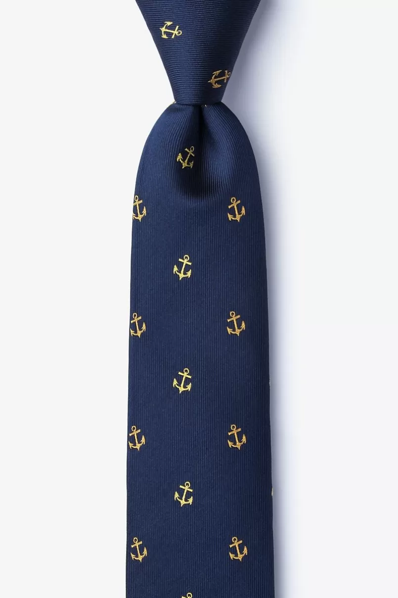 Ties What's the Holdup? Navy Blue Skinny Tie Sale