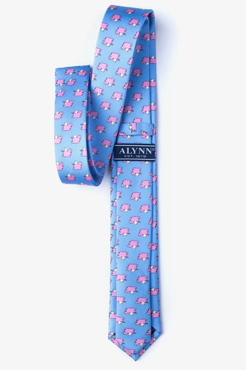 Ties When Pigs Fly Light Blue Skinny Tie Shop