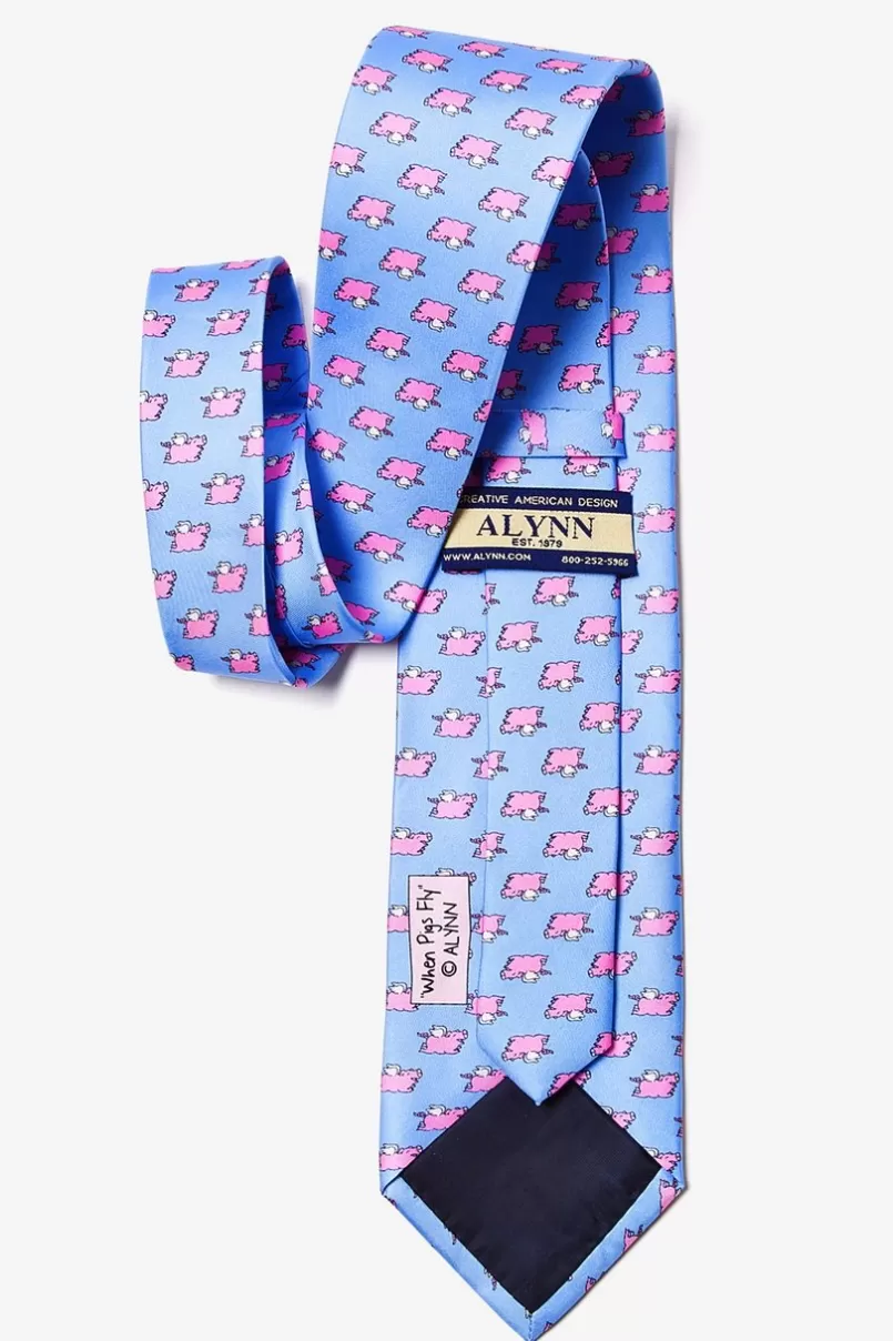 Ties When Pigs Fly Light Blue Tie Best
