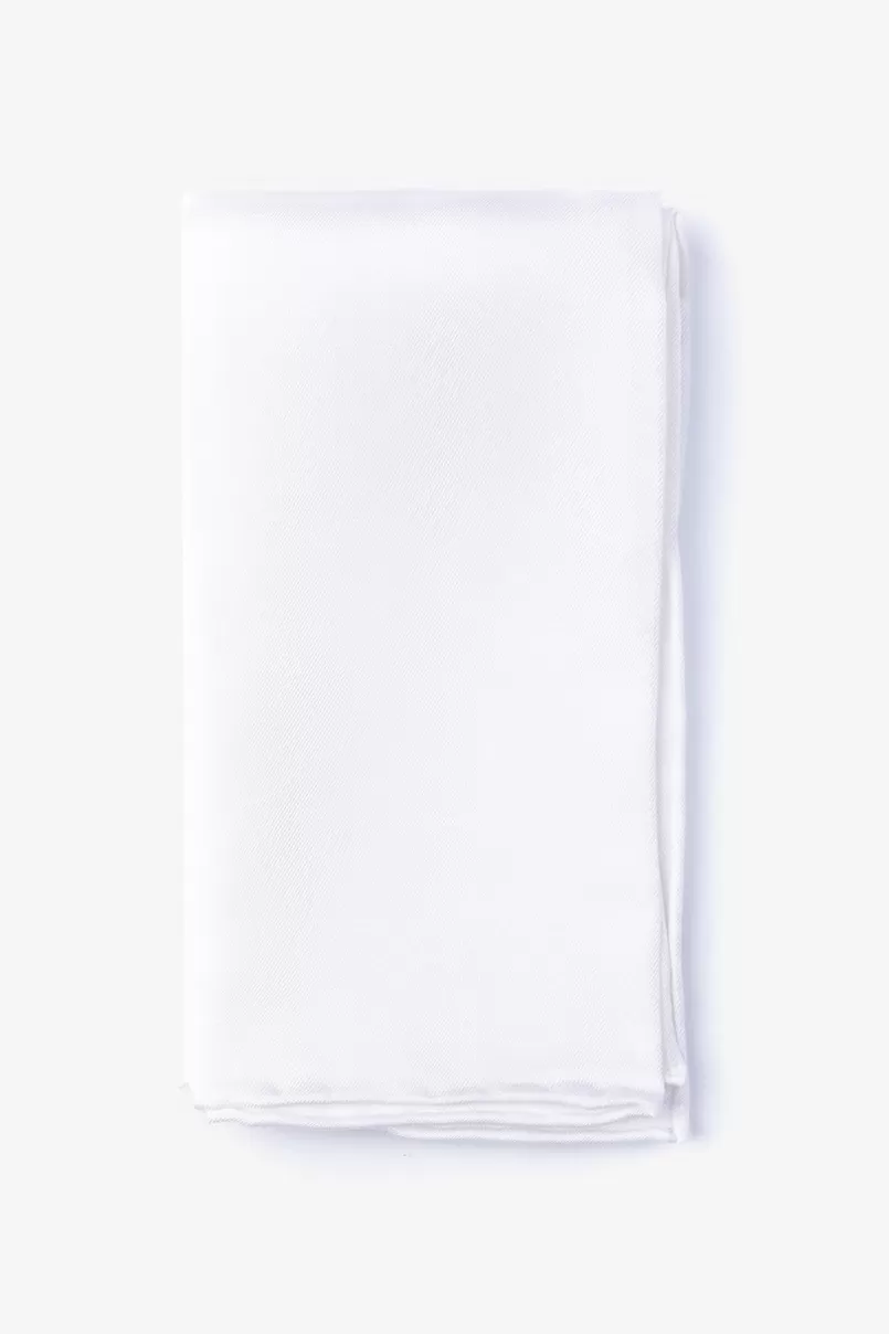 Ties Pocket Square White New