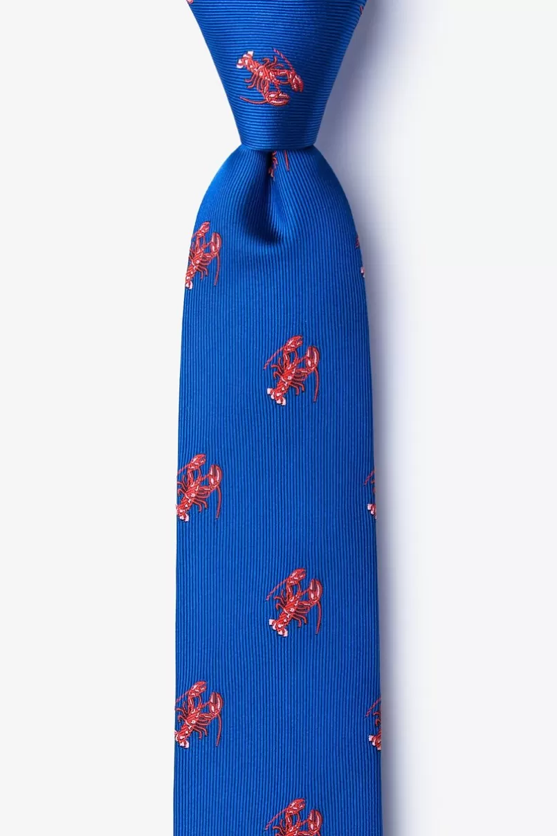 Ties Will Work for Lobster Navy Blue Skinny Tie Store