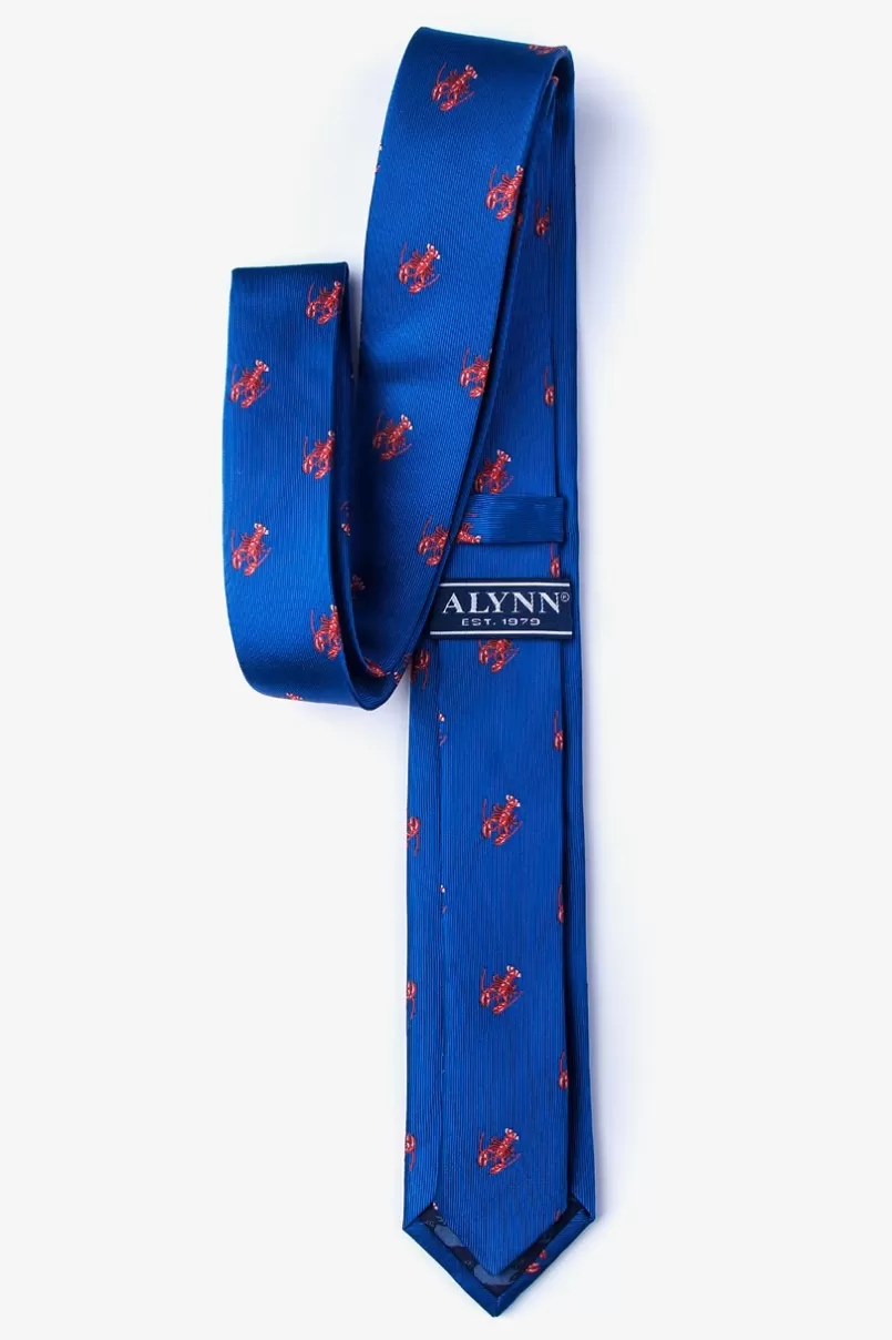 Ties Will Work for Lobster Navy Blue Skinny Tie Store