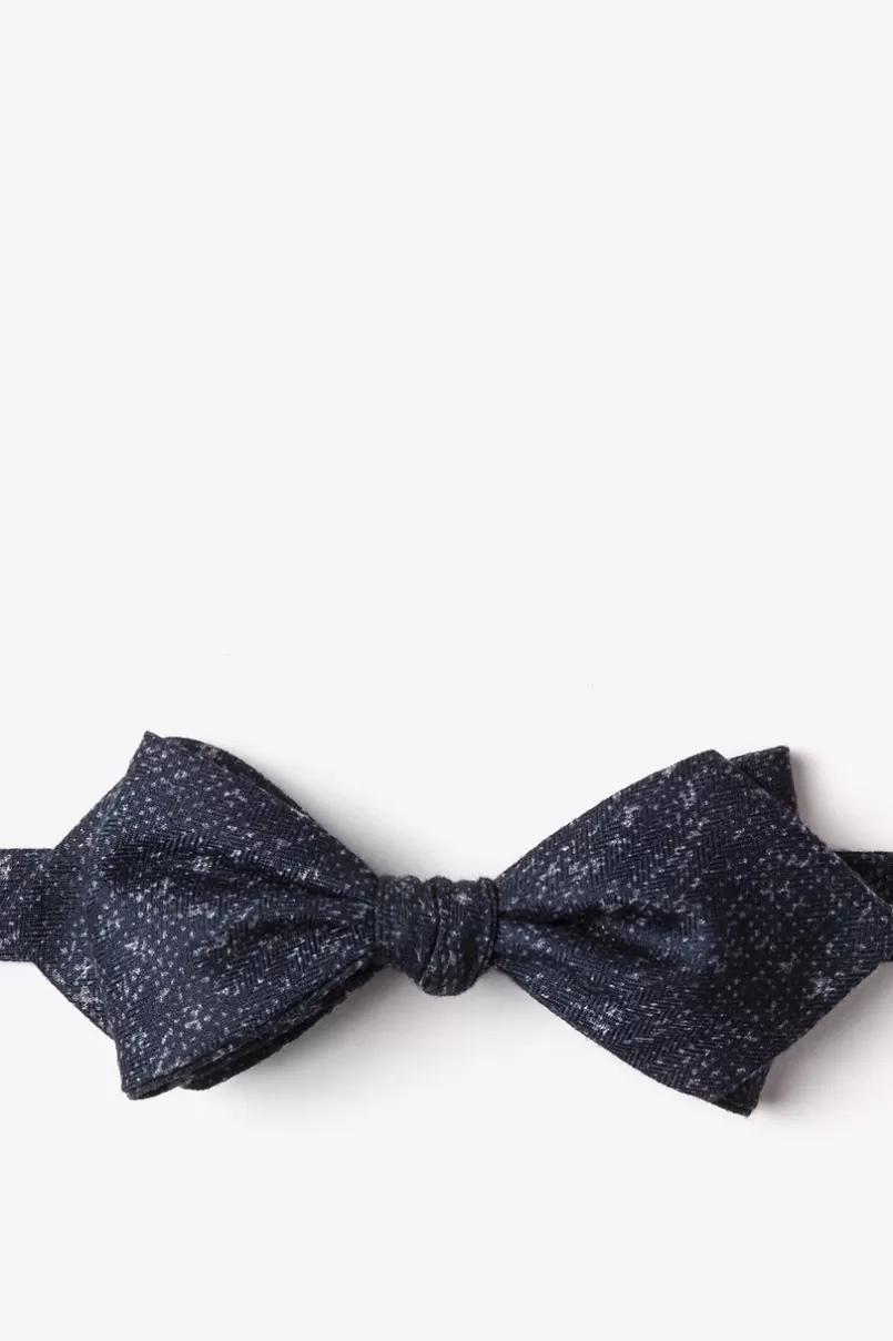 Ties Wilsonville Navy Blue Diamond Tip Bow Tie NavyBlue Cheap