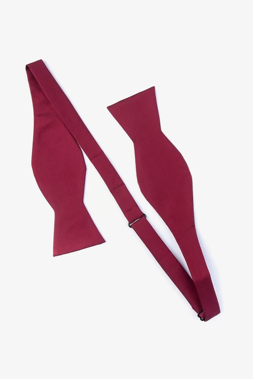 Ties Self-Tie Bow Tie Wine Discount