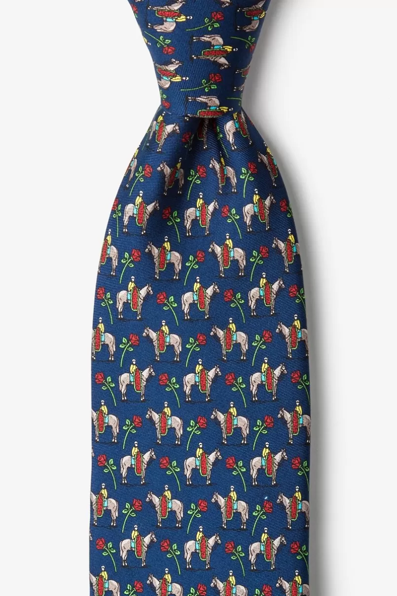 Ties Winner's Circle Navy Blue Tie Hot