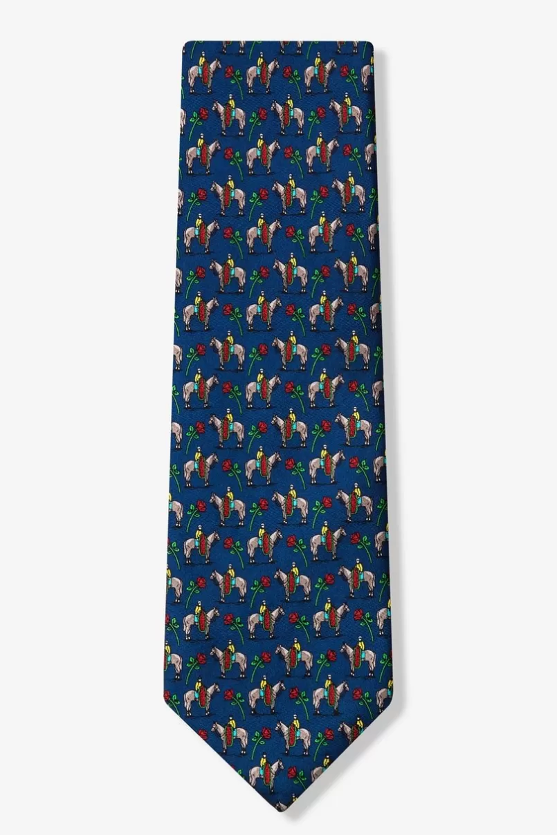 Ties Winner's Circle Navy Blue Tie Hot